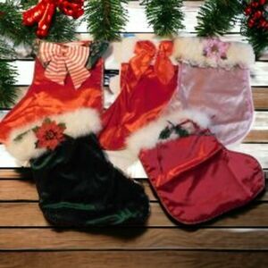 Christmas Stockings Precious Moments Vintage  Set of 5